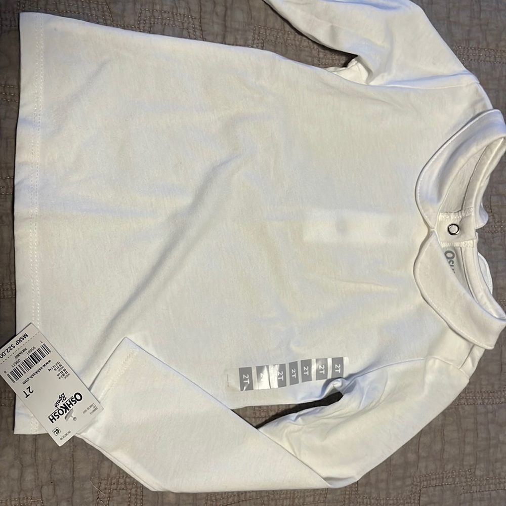 Peter Pan collar toddler girls white shirt